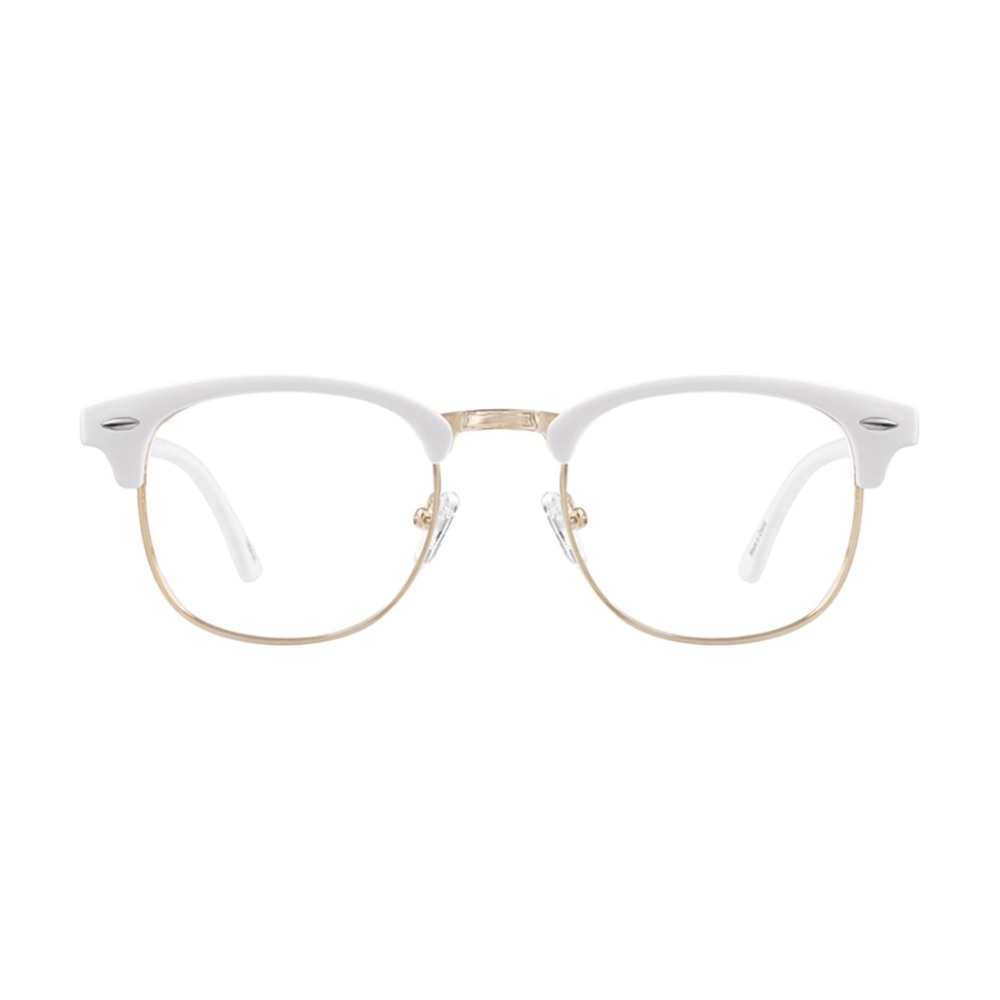 ZENNI BROWLINE GLASSES WHITE